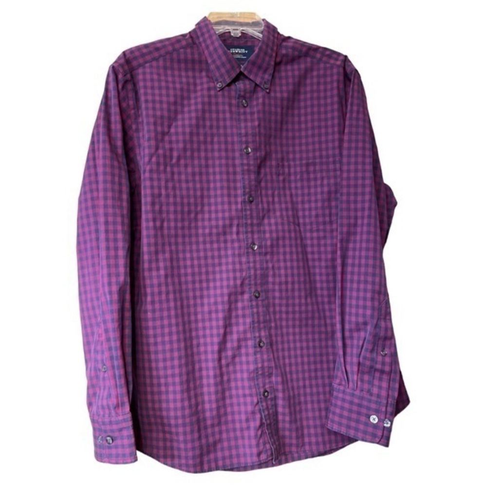Charles Tyrwhitt Weekend Shirt Non Iron Slim Fit Checked Button Down‎ Size Large